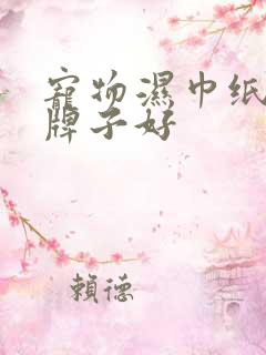 宠物湿巾纸哪个牌子好