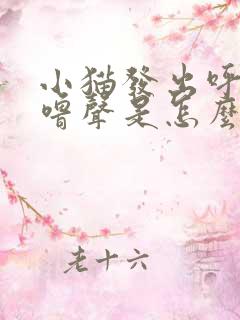 小猫发出呼噜呼噜声是怎么回事?