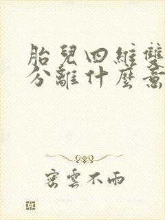 胎儿四维双肾盂分离什么意思