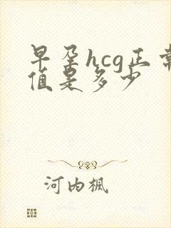 早孕hcg正常值是多少