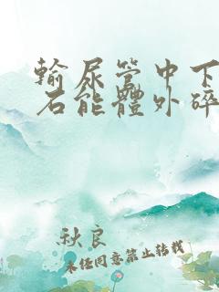 输尿管中下段结石能体外碎石吗