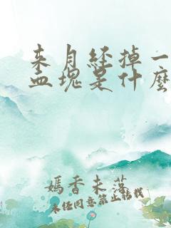 来月经掉一大块血块是什么情况