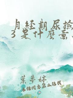 月经期尿检隐血3 是什么意思