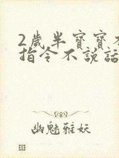 2岁半宝宝不听指令不说话