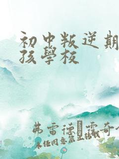 初中叛逆期的女孩学校