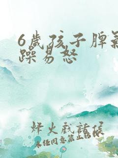 6岁孩子脾气暴躁易怒