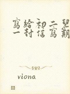 写给初二儿子的一封信写期望和鼓励300字