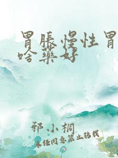 胃胀慢性胃炎吃啥药好