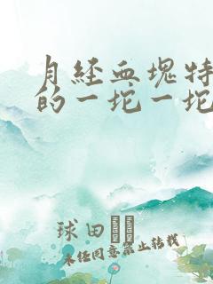 月经血块特别多的一坨一坨的