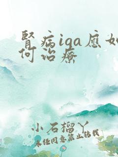 肾病iga应如何治疗