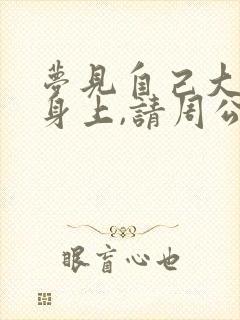 梦见自己大便在身上,请周公解梦