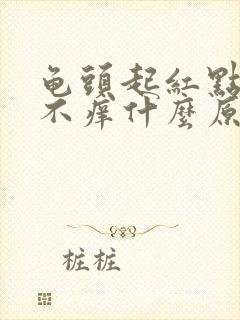 龟头起红点不痛不痒什么原因