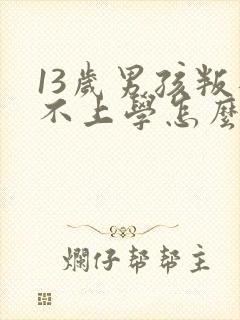 13岁男孩叛逆不上学怎么办