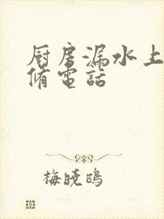 厨房漏水上门维修电话