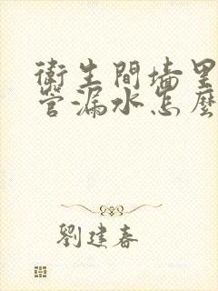 卫生间墙里面水管漏水怎么办