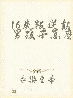 16岁叛逆期的男孩子怎么教育