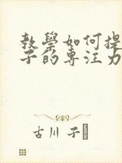 教学如何提高孩子的专注力