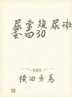 尿常规尿微量白蛋白30