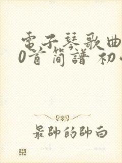 电子琴歌曲100首简谱 初学者