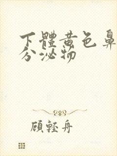 下体黄色鼻涕样分泌物