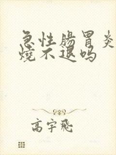 急性肠胃炎会高烧不退吗