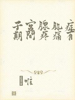 子宫腺肌症月经期间疼痛有什么缓解吗