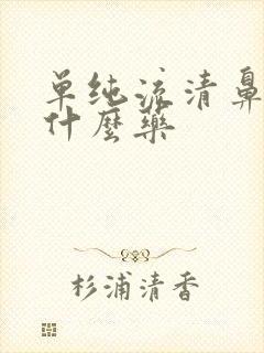 单纯流清鼻涕吃什么药