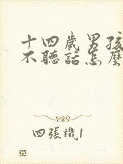 十四岁男孩孩子不听话怎么管教