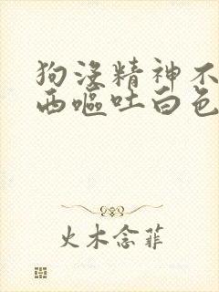 狗没精神不吃东西呕吐白色唾液