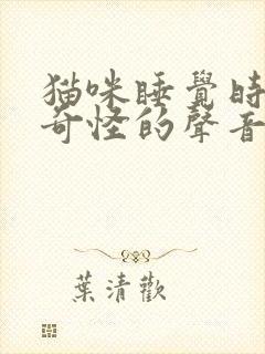 猫咪睡觉时发出奇怪的声音