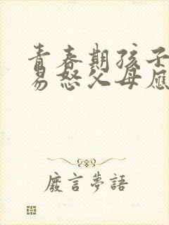 青春期孩子顶嘴易怒父母应该怎么做