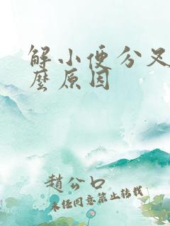 解小便分叉是什么原因