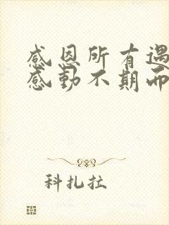 感恩所有遇见,感动不期而遇的温暖