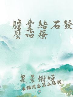 胆囊结石发炎怎么治疗