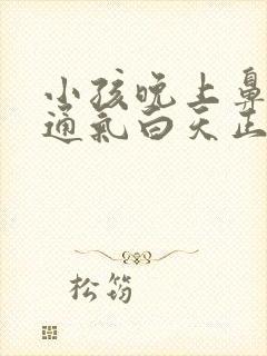 小孩晚上鼻子不通气白天正常怎么回事