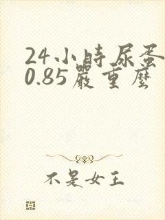 24小时尿蛋白0.85严重么
