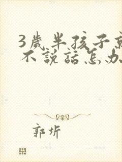 3岁半孩子就是不说话怎办