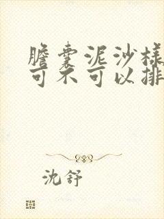 胆囊泥沙样结石可不可以排出吗