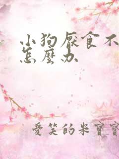 小狗厌食不吃饭怎么办