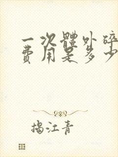 一次体外碎石的费用是多少