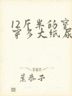 12斤半的宝宝穿多大纸尿裤