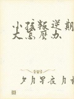 小孩叛逆期脾气大怎么办