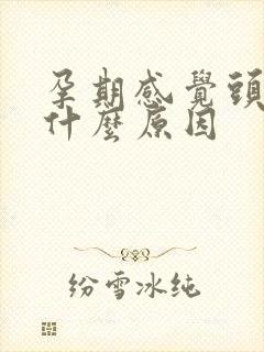 孕期感觉头晕是什么原因