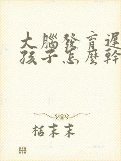 大脑发育迟缓的孩子怎么干预治疗