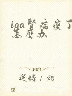 iga肾病瘦了怎么办