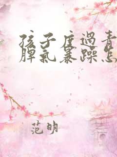 孩子度过青春期脾气暴躁怎么办