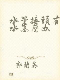 水管接头有点漏水怎么办