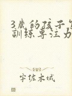 3岁的孩子怎么训练专注力