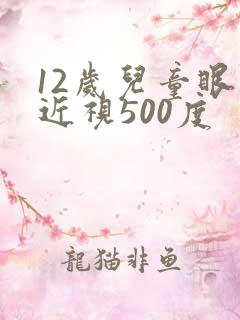 12岁儿童眼睛近视500度