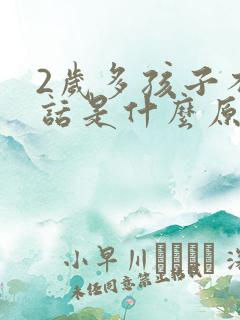 2岁多孩子不说话是什么原因